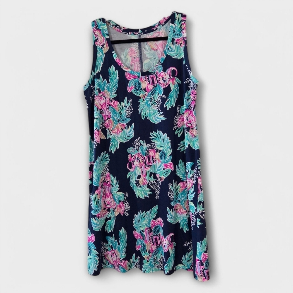 NWT Lilly Pulitzer Raylee Dress In Ink Navy Peanyt Gallery Tank Summer Dress - Picture 8 of 10